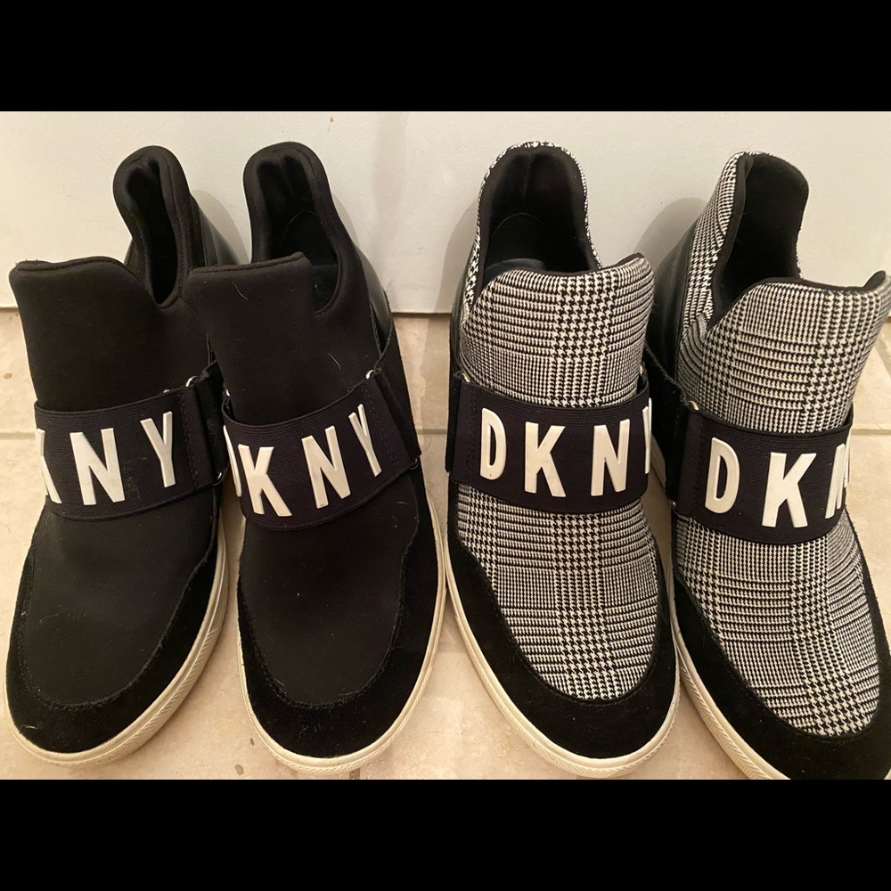DKNY size 7.5 (2) pair hidden-wedge
